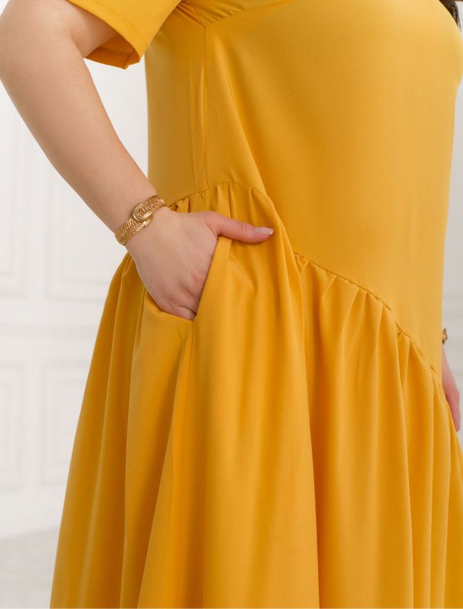 Купить Платье №2364-Желтый, 66-68, Minova