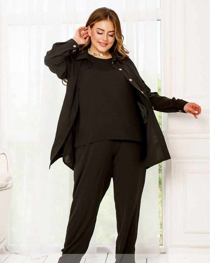 Buy Three piece suit №2250-Black, 66-68, Minova