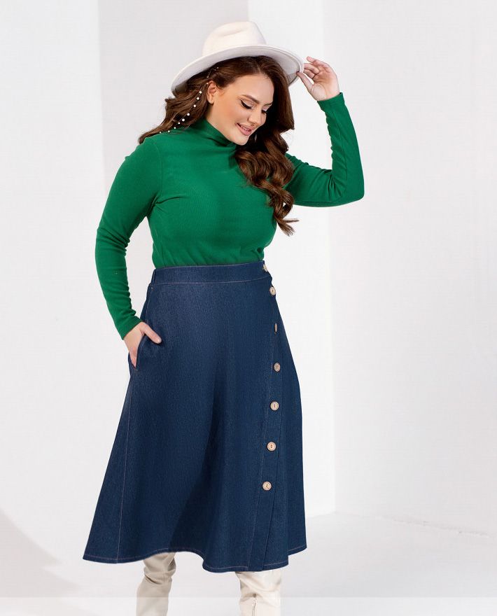 Buy Skirt №2341-Blue, 56-58, Minova