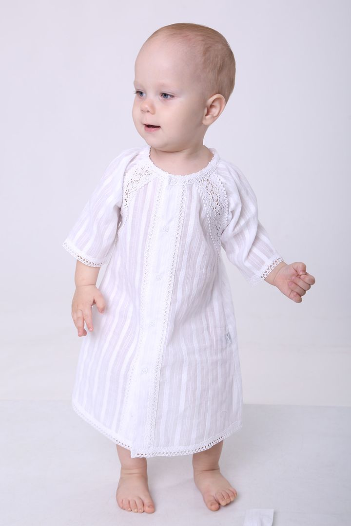 Buy Christening set with lace for a boy, 03-01011-0, 62, White and milky, Fashionable toddler
