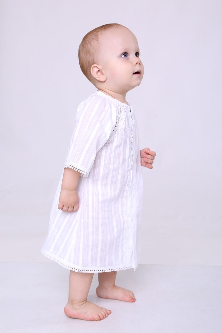 Buy Christening set with lace for a boy, 03-01011-0, 62, White and milky, Fashionable toddler
