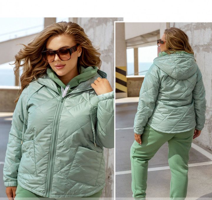 Купити Жіноча куртка №219-ніжно блакитний, 62-64, Minova