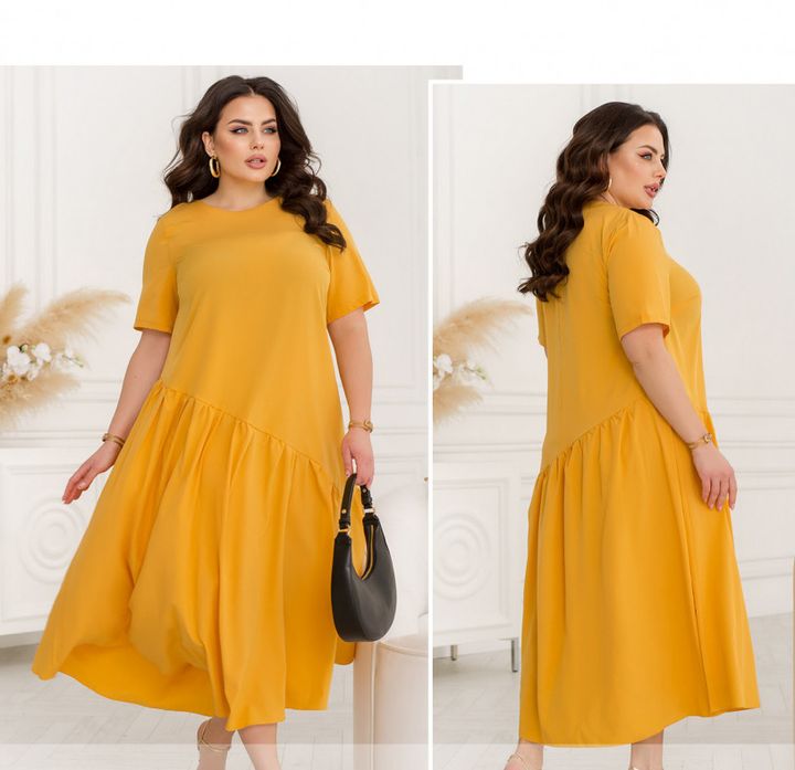 Купить Платье №2364-Желтый, 66-68, Minova