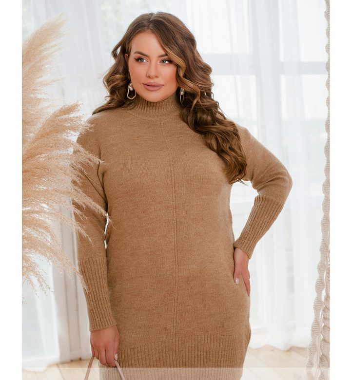 Buy Sweater-tunic for women No. 7648-beige, one size, Minova
