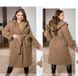 Women's demi-season coat No. 1124-cappuccino, 52-54, Minova