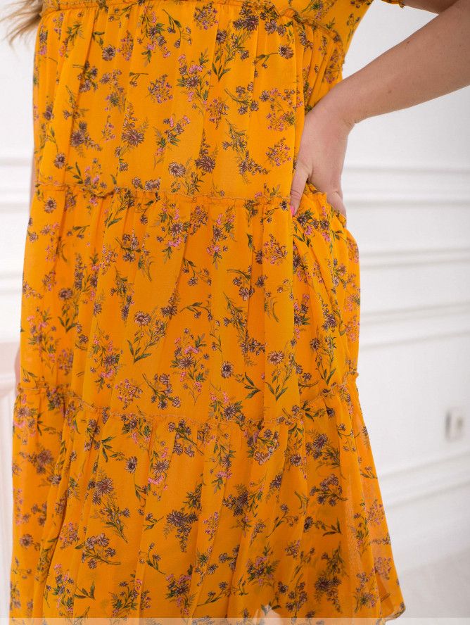 Buy Dress №8620-3B-Yellow, 64, Minova