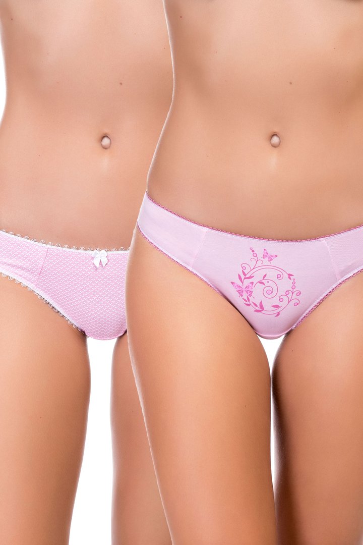 Buy Panties for women, set, 2 pcs., pink, 40, F20022, Fleri