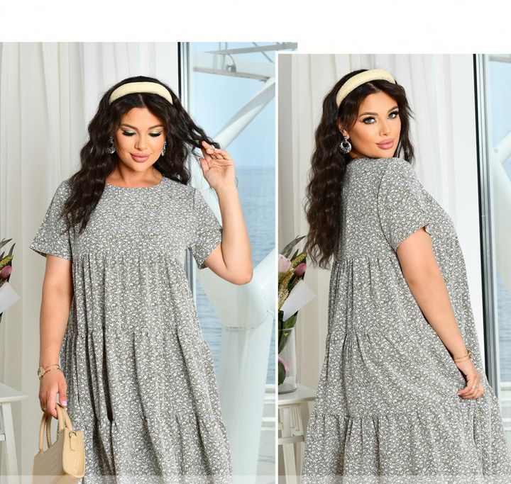 Buy Dress №8614-2-Khaki, 64, Minova