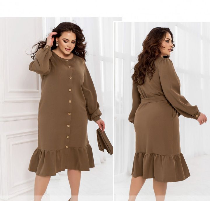 Buy Dress №2392-Brown, 66-68, Minova