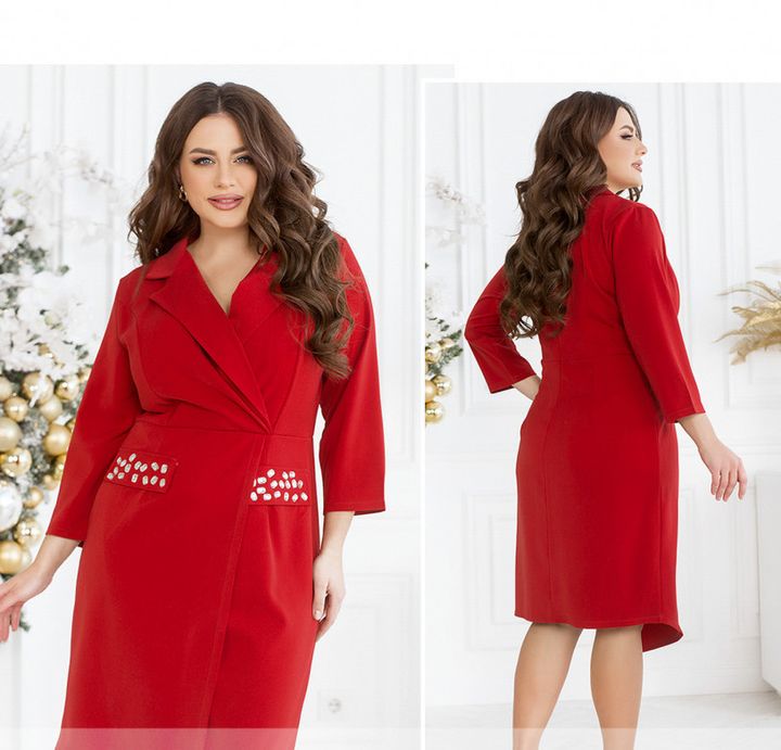 Buy Dress №8641-1-Red, 56, Minova