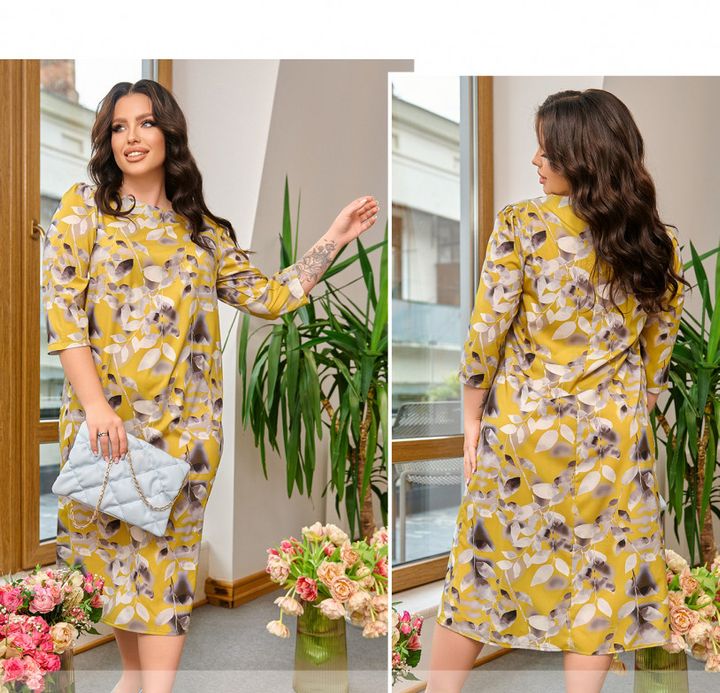 Buy Dress №2449-Olive Grey, 66-68, Minova
