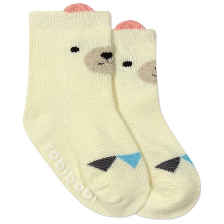 Купить Детские антискользящие носки "Белый медвежонок" 45796 Белый, 2-48 м., Berni