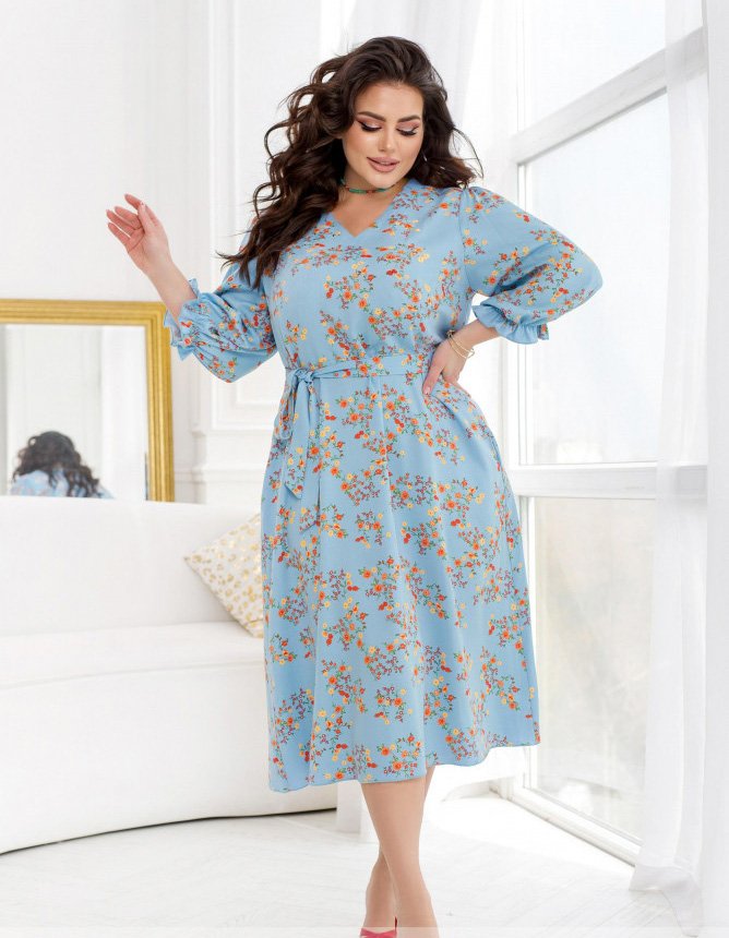 Buy Dress №2444-Blue, 66-68, Minova