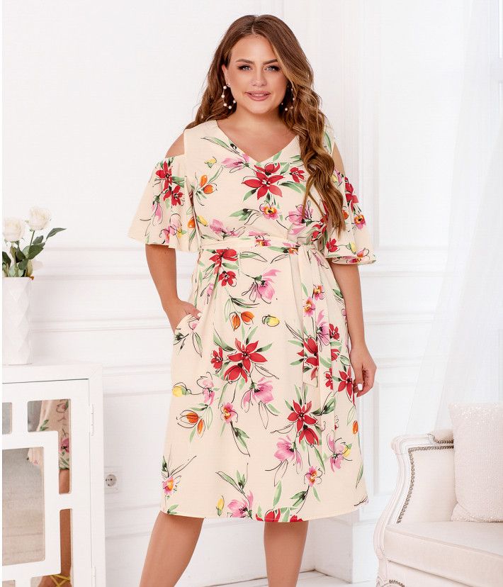 Buy Dress №2282-milky, 66-68, Minova