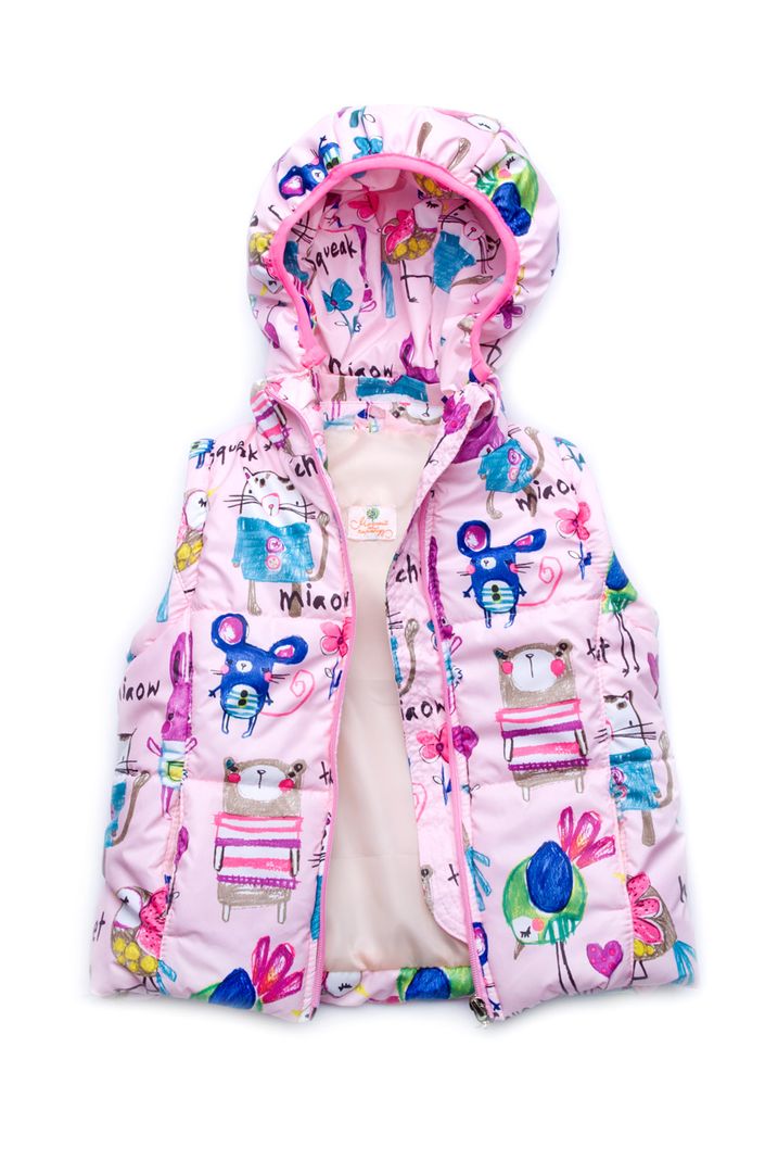 Buy Jacket-vest (transformer) for girls "Animals", 03-00695-1, size 104