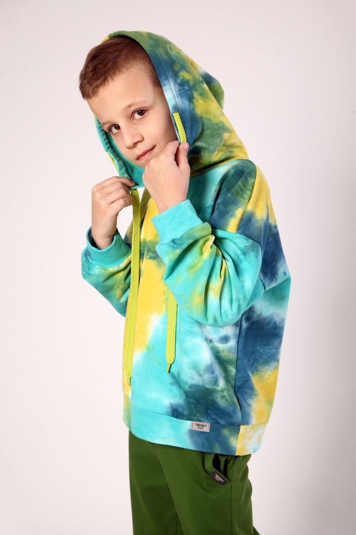 Buy Hoodie for a boy, blue, 03-01104-0, 128, Fashion toddler