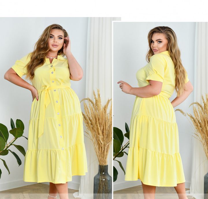 Купить Платье №21-93-Желтый, 64-66, Minova