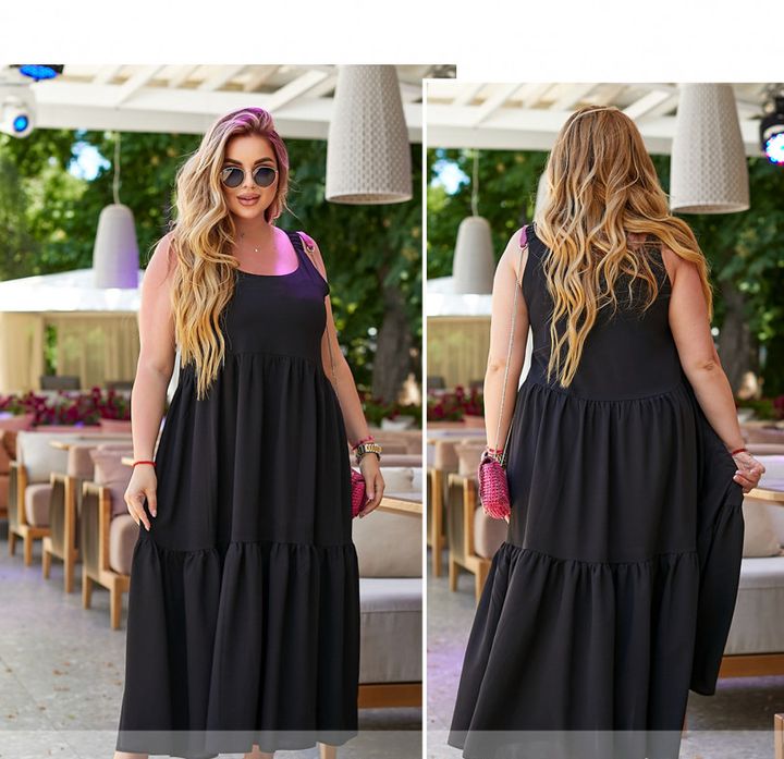 Buy Dress №589-Black, 66-10XL, Minova