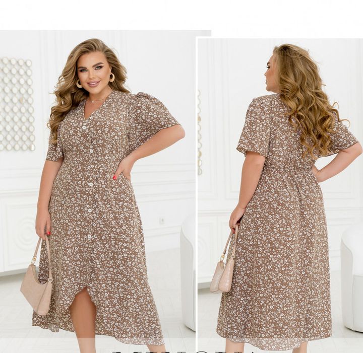 Buy Dress №2455-Cappuccino, 66-68, Minova