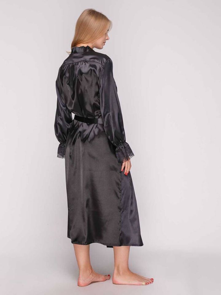 Buy Dressing gown for women Black 52, F50027, Fleri