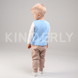 Комплект для малюка, футболка з довгим рукавом і штанці, Бежево-блакитний, 1052, 62, Kinderly