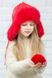 Buy Hat with ear flaps, for girls, Dreams, red, 52-53, Dy-005, Fiona