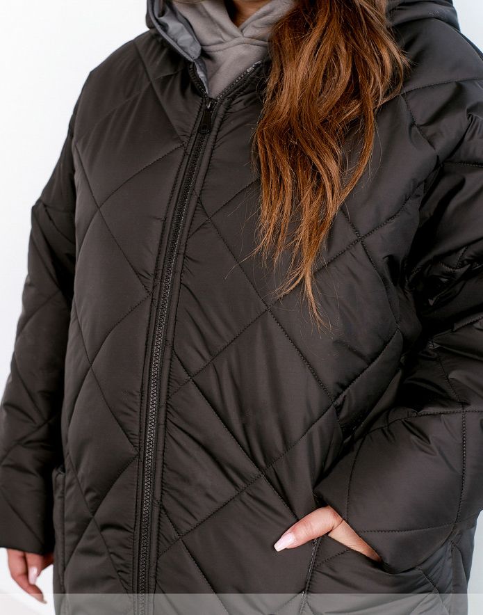 Купити Куртка жіноча тепла №1105-сірий, 64-66, Minova