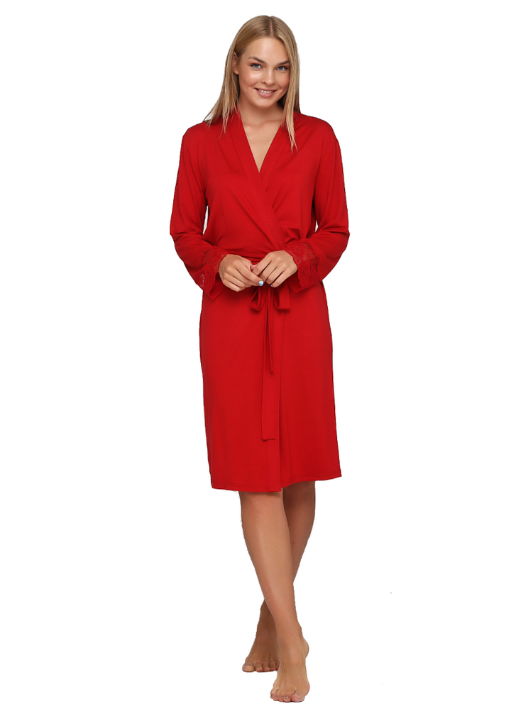 Buy Dressing gown for women Red 52, F50060, Fleri