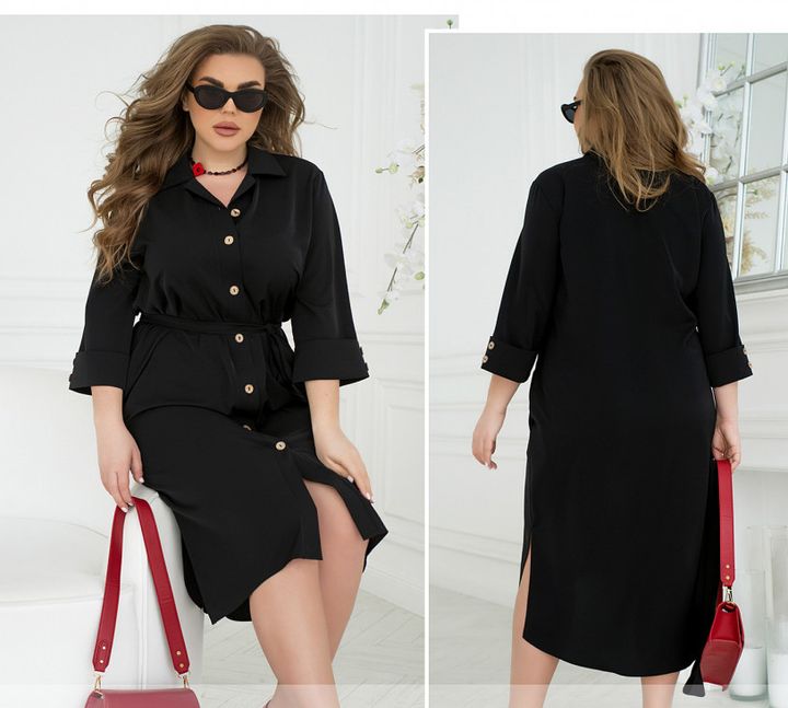 Купити Dress №2505-Black, 66 - 68, Minova