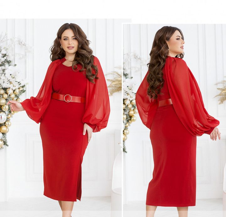Купить Платье №8643-1-Красный, 56, Minova