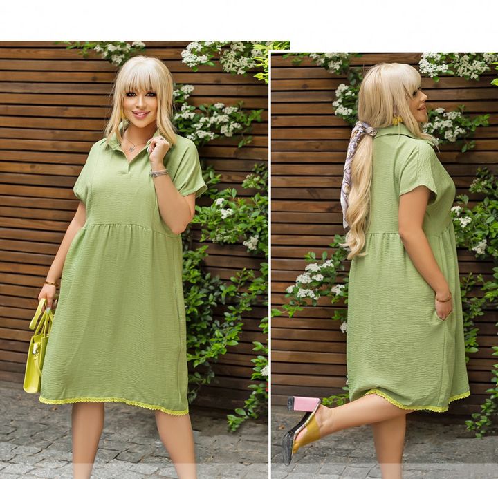 Buy Dress №348-Pistachio, 58-60, Minova