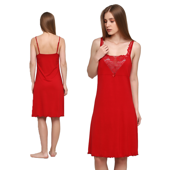 Купити Нічна сорочка з віскози Червоний 42, F50059, Fleri