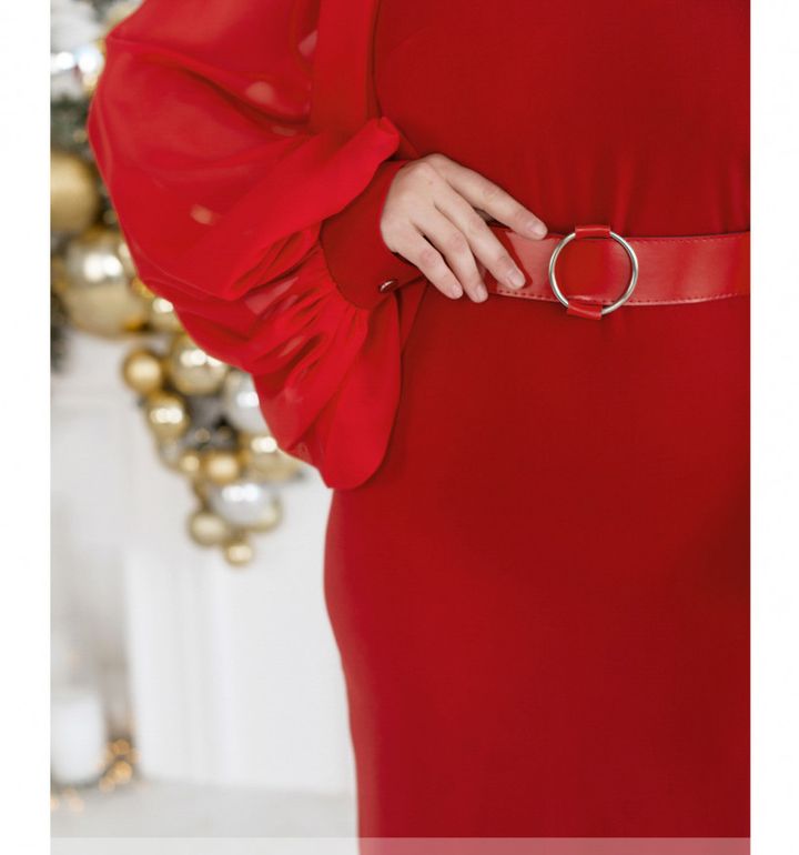Buy Dress №8643-1-Red, 56, Minova