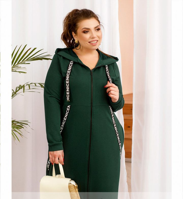 Купить Платье женское № 2006-зеленый, 62-64, Minova