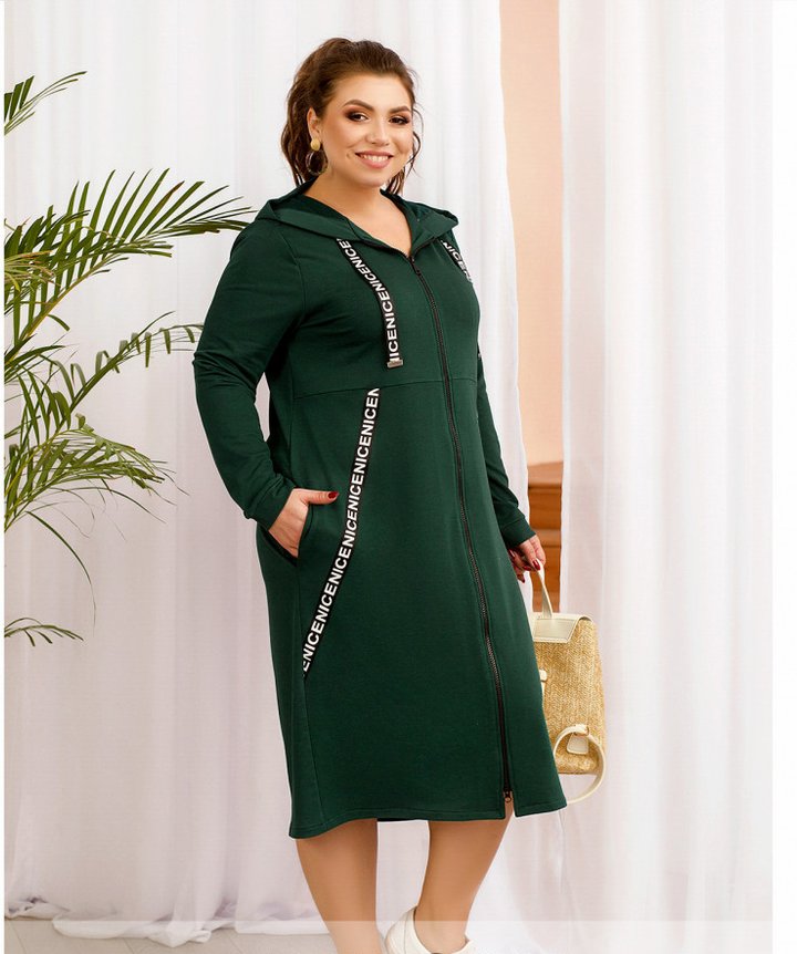 Купить Платье женское № 2006-зеленый, 62-64, Minova