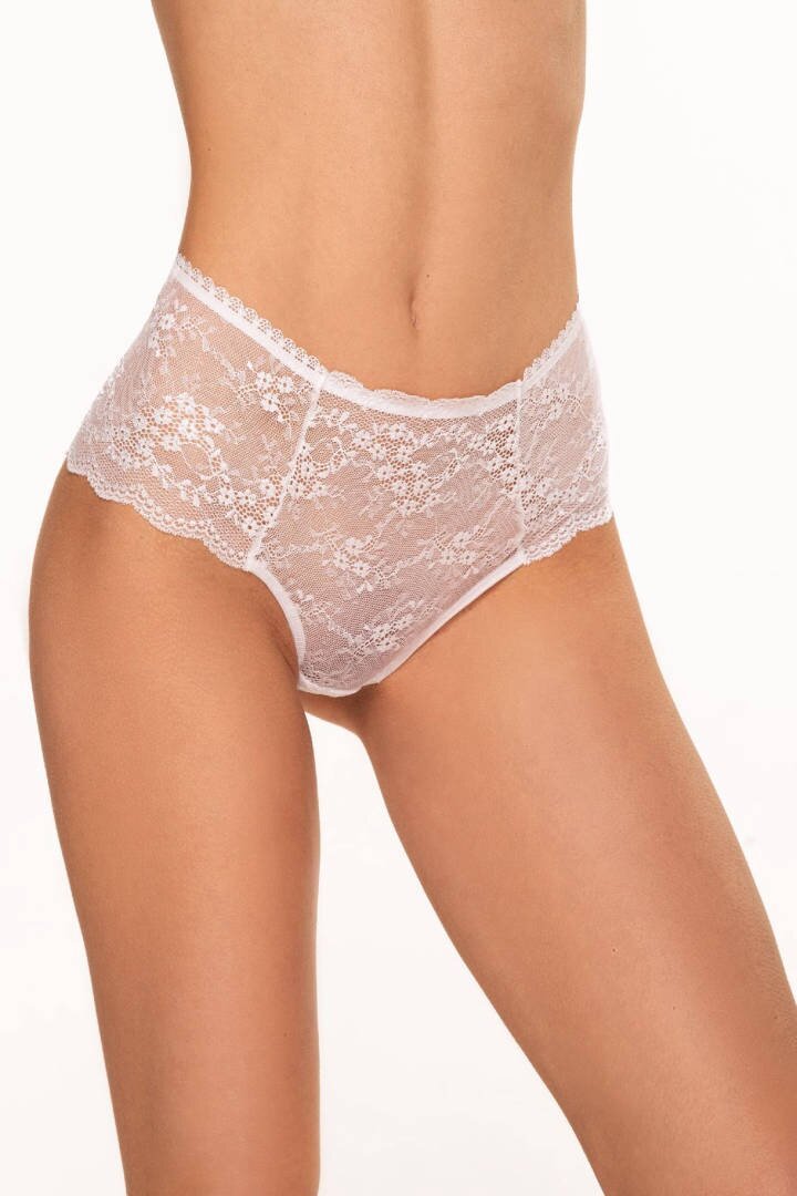 Buy Brazilian panties with lace, White, 2XL, P-2516, Sambario