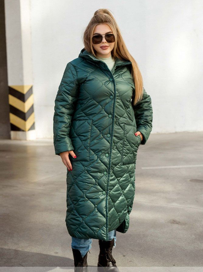 Купить Куртка женская №2412-зеленый, 66-68, Minova