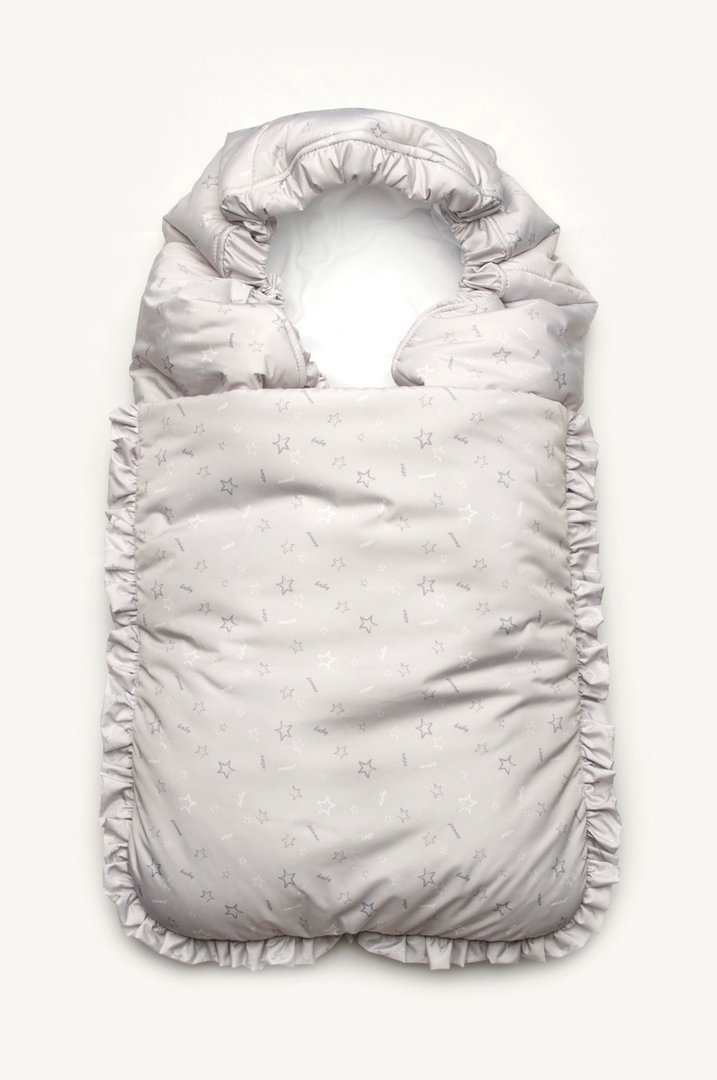 Купити Конверт зимовий для новонародженого, сірий з принтом, 03-00894, Модний карапуз