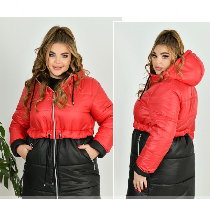 Купить Куртка женская №8-343-Красный, 66-68, Minova