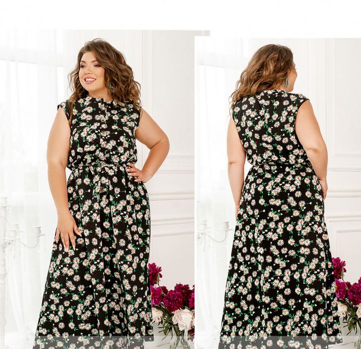 Buy Dress №0163-black, 56, Minova