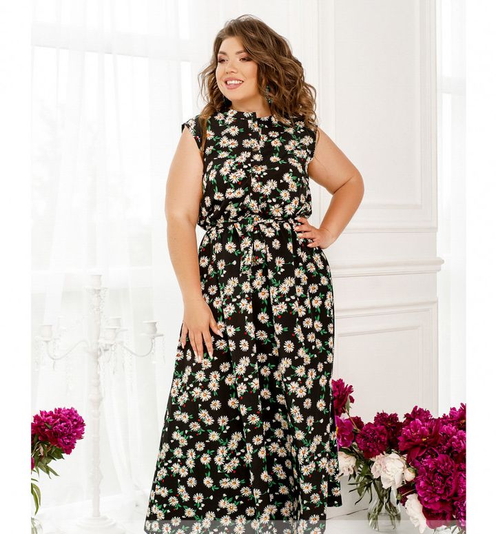 Buy Dress №0163-black, 56, Minova