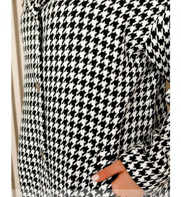 Buy Women's demi-season coat No. 283-black-and-white, 46-48, Minova