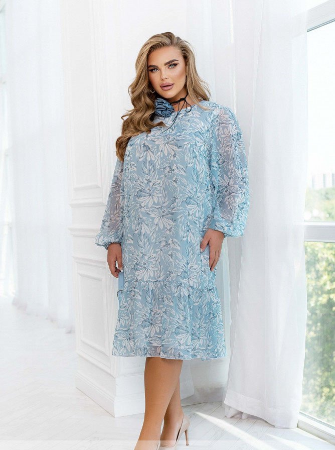 Buy Dress №2469-Blue, 66-68, Minova