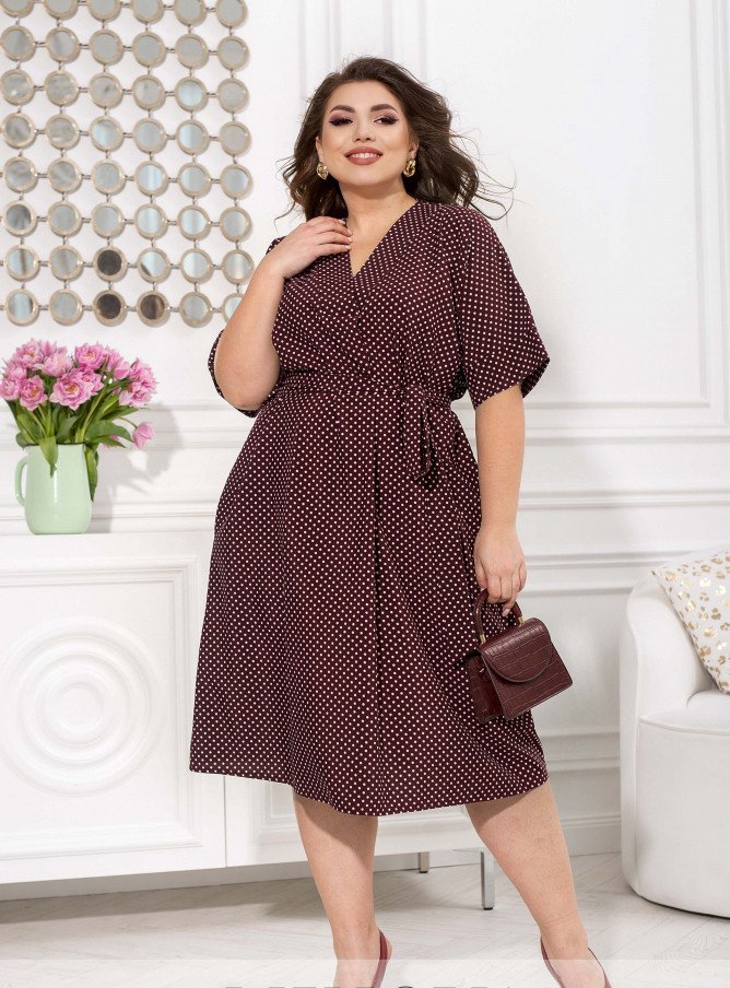 Buy Dress №1152-burgundy, 64-66, Minova