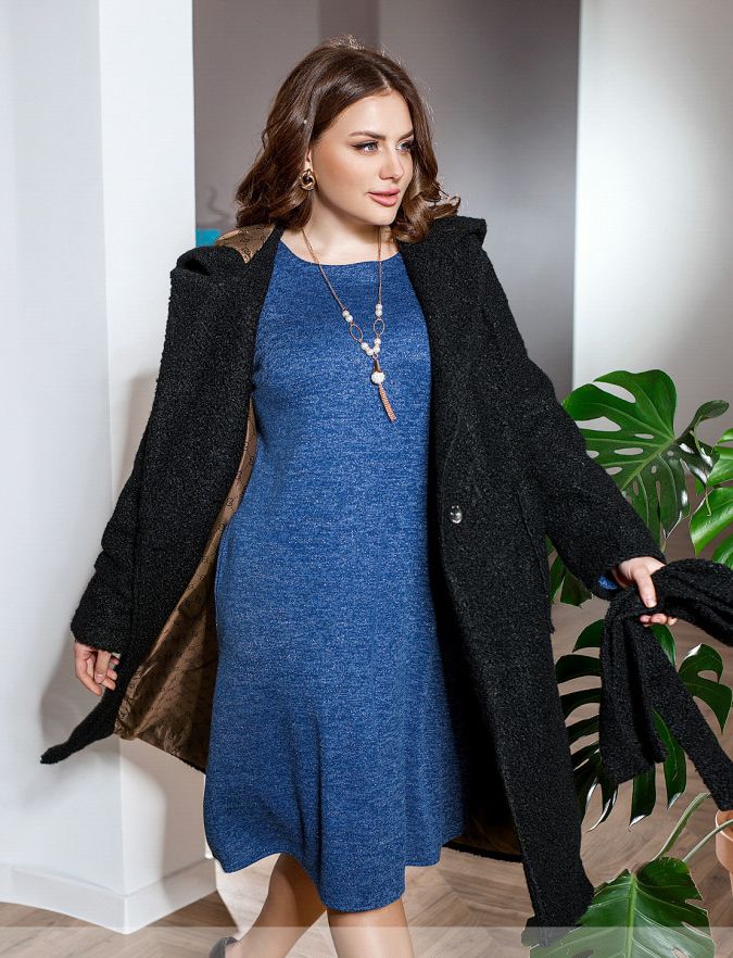 Buy Women's demi-season coat No. 1124-black, 56-58 Minova