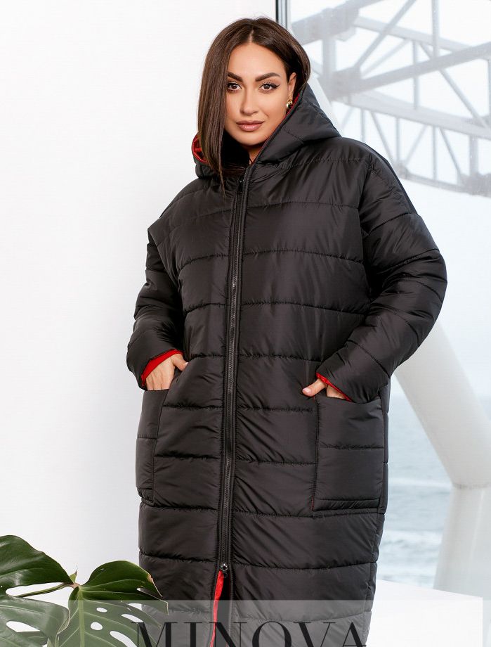 Купити Куртка жіноча тепла №1105-червоний, 64-66, Minova