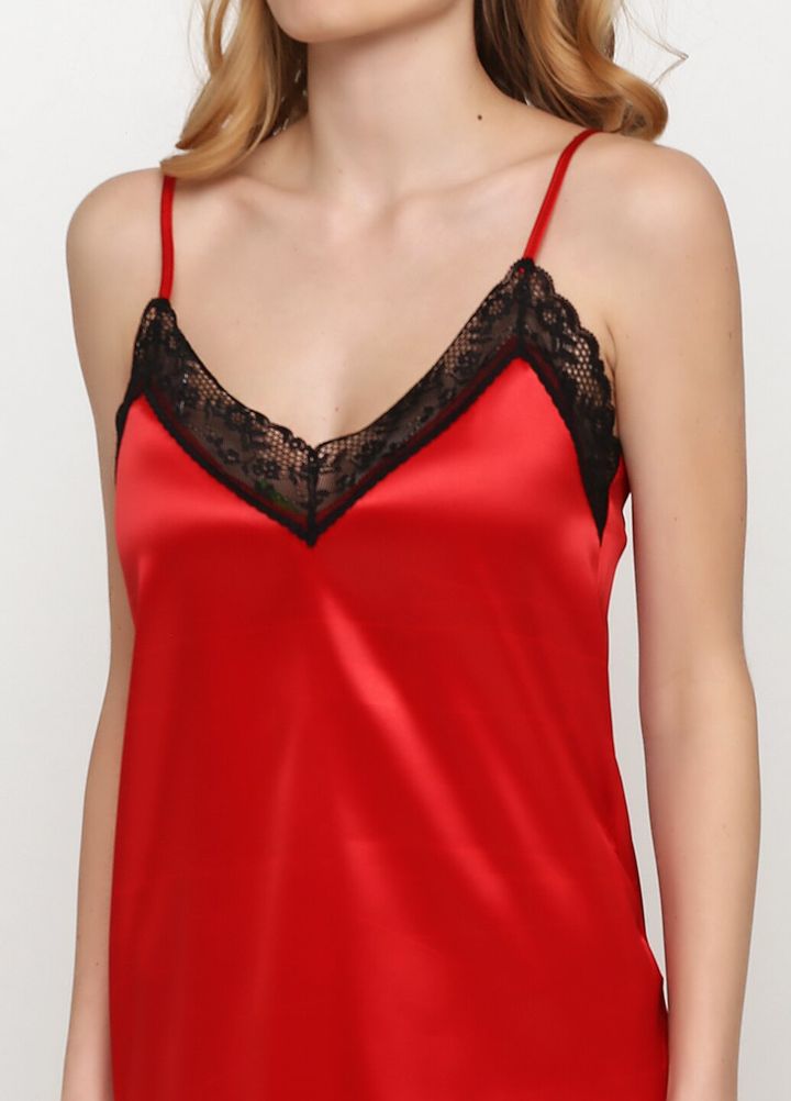 Buy Silk nightgown with lace Red 44, F50071, Fleri