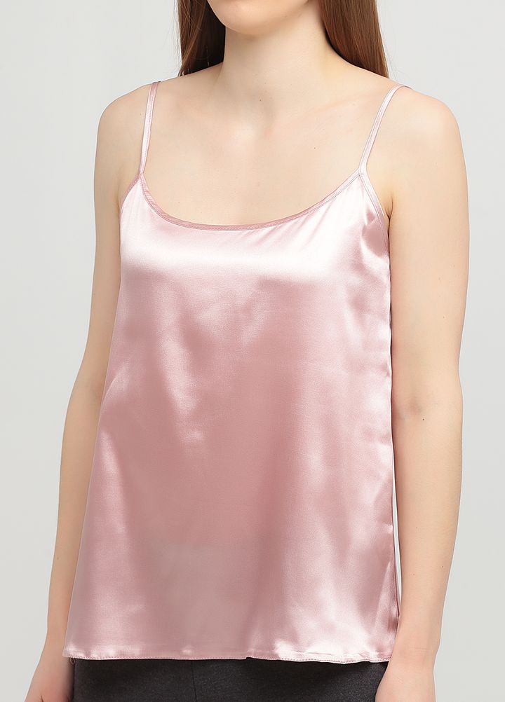 Buy Women's silk T-shirt, thin shoulder strap, Rose Ashes 44, F50077, Fleri