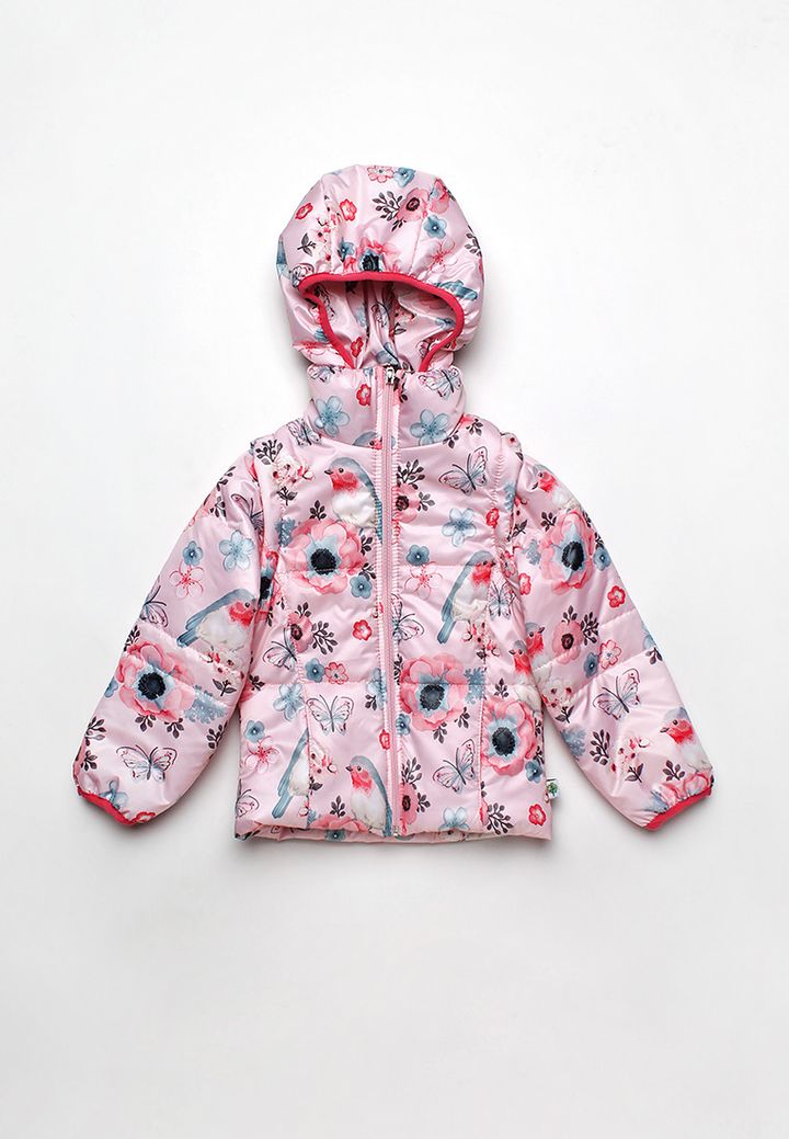 Купить Куртка-жилет (трансформер) для девочки "Animals", 03-00695-2, размер 104, Модный карапуз
