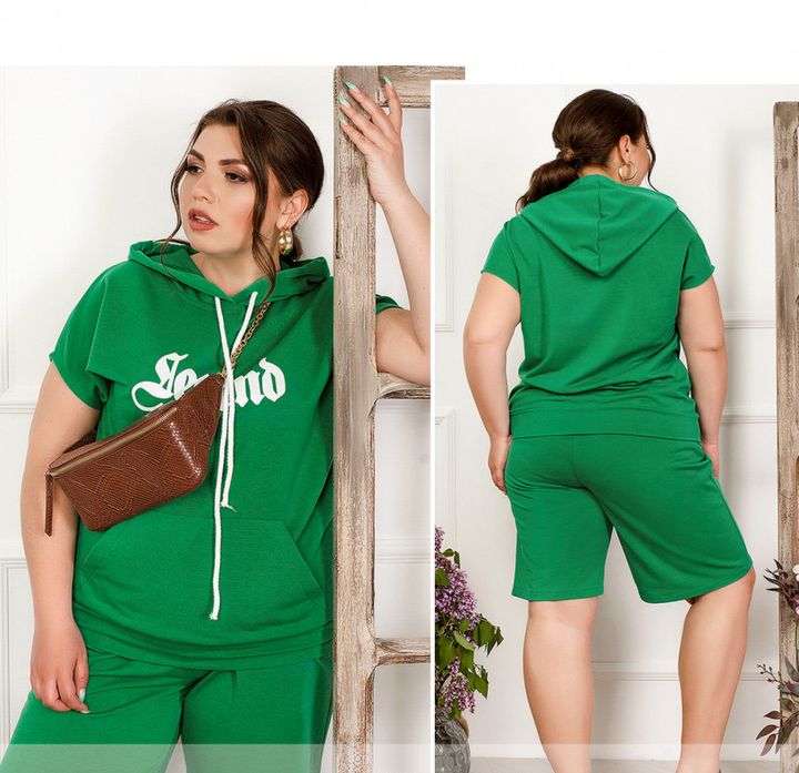 Купить Спортивный костюм №1014-зеленый, 64-66, Minova